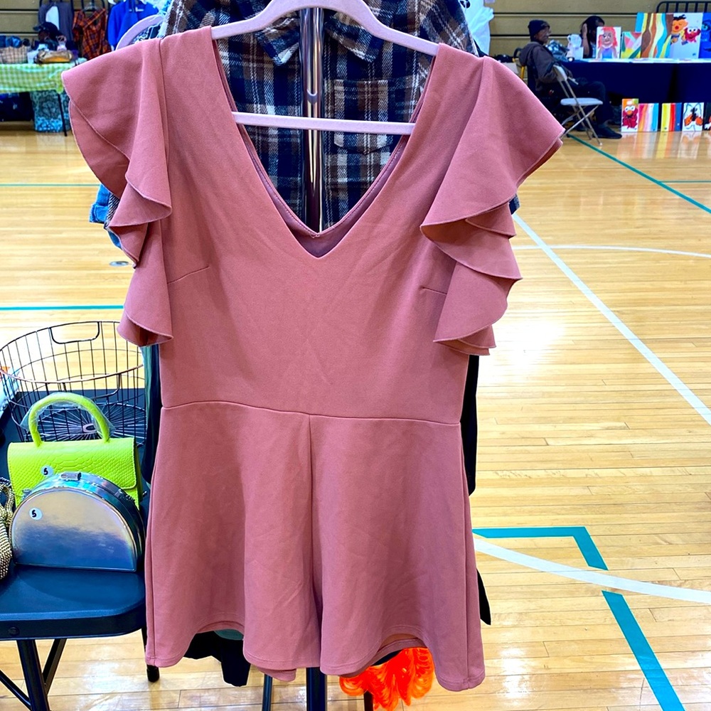 Windsor Peach/Salmon Dressy Romper